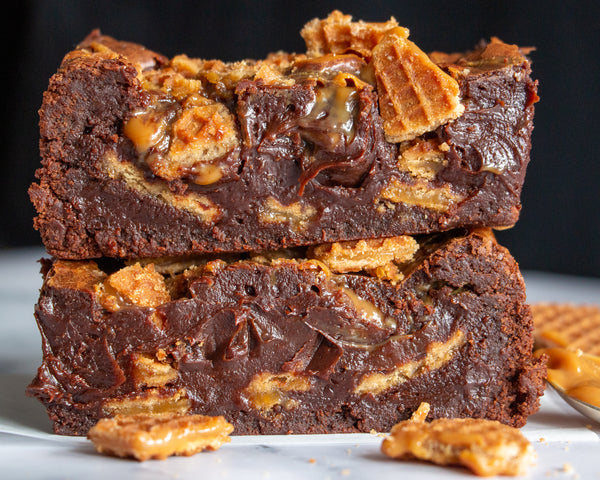 Caramel Waffle (Stroopwafel) Brownies