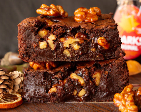 Maple-Candied Pecan Brownies