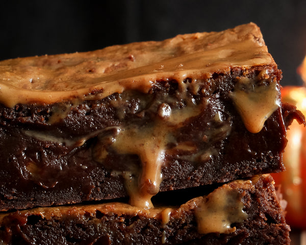 Pumpkin Spice Caramel Brownies