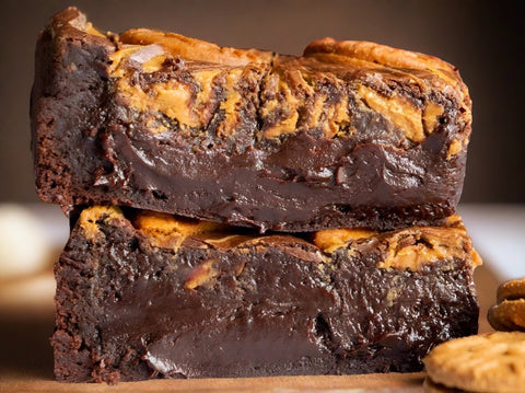 Biscoff (Biscuit Spread) Brownies - Chaos Makes Cake